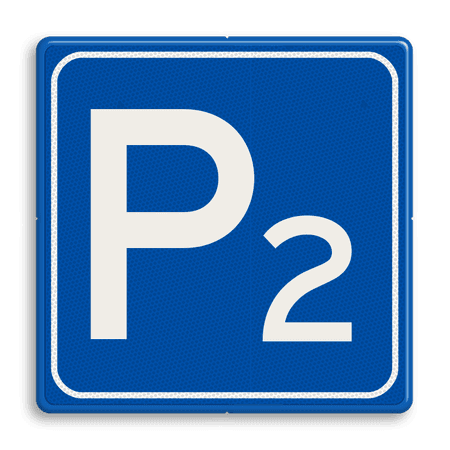 Verkeersbord RVV E04 met cijfer - Parkeergelegenheid