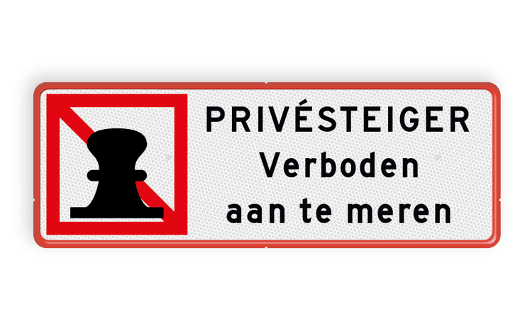 Tekstbord verboden aan te meren - privesteiger