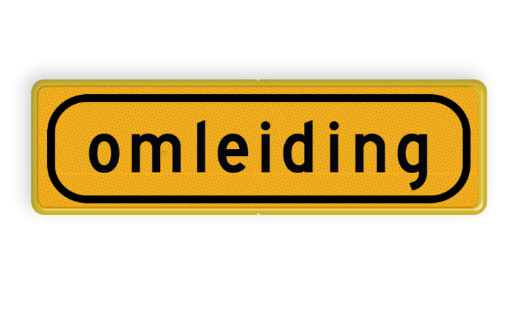 Omleidingsbord - T101 - omleiding - Werk in uitvoering