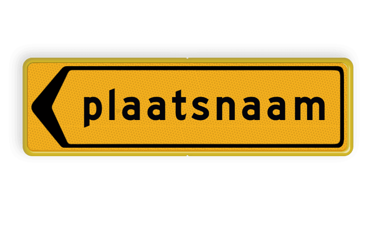 Omleidingsbord - T104l - Plaatsnaam - Werk in uitvoering