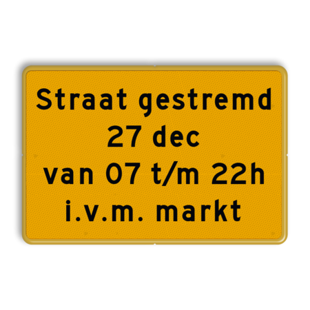 Tekstbord - Eigen tekst - Werk in uitvoering