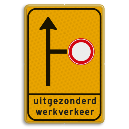 Omleidingsbord - WIU L10-01rdC01t-ob - uitgezonderd werkverkeer