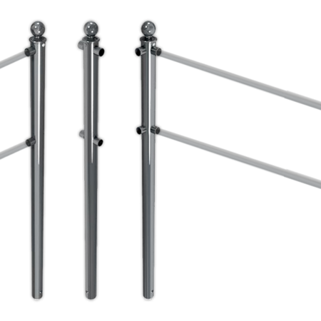 Poteaux à tête ronde pour garde-corps TS60 - gris anthracite RAL7016 ou galvanisé