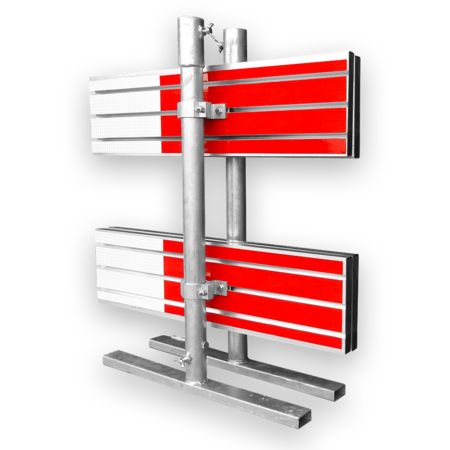 Afzethek klapbaar compleet - 150cm - klasse 3 rood/wit