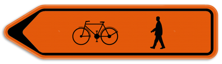 Verkeersbord SB250 F41 - Fiets & Voetganger Links