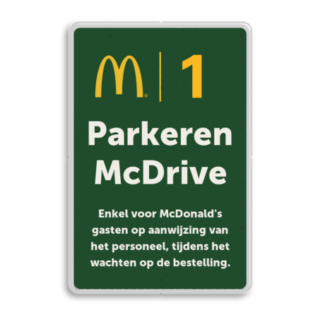 Informatiebord 2-3 McDonald's - wachten op bestelling