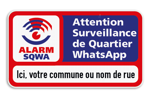 SQWA panneau additionnel 2x1 avec votre texte