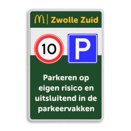 Informatiebord 2-3 McDonald's - Parkeren + tekstblok