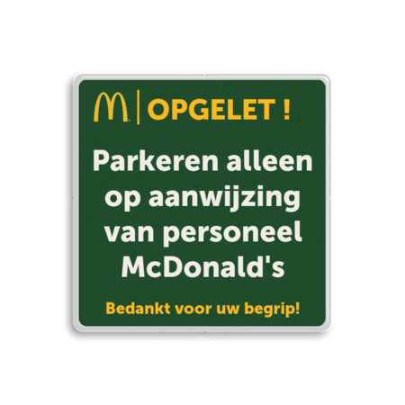 Informatiebord 1-1 McDonald's - Tekstbord