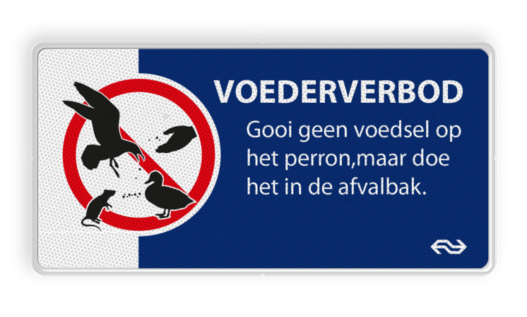 Verbodsbord Voederverbod - NS