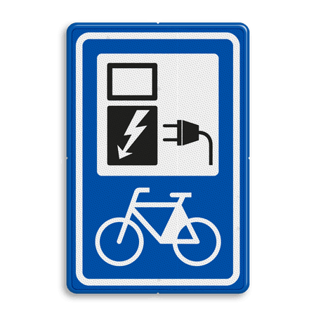 Verkeersbord RVV BW101_SP20 Oplaadpunt elektrische fiets - reflecterend