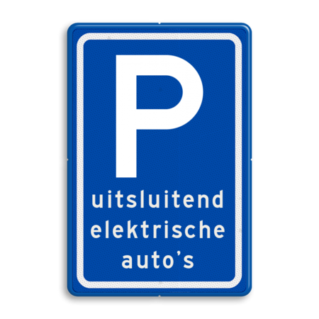 Verkeersbord parkeren - uitsluitend elektrische auto's