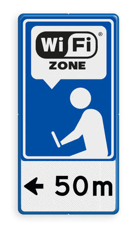 Informatiebord - Wifi-zone verwijzing