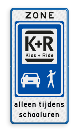 Informatiebord ZONE KISS & RIDE - pictogrammen