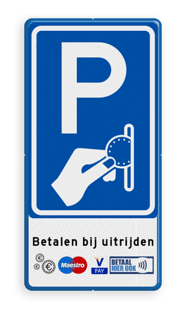 Verkeersbord RVV BW111 - Betaald parkeren met pictogrammen