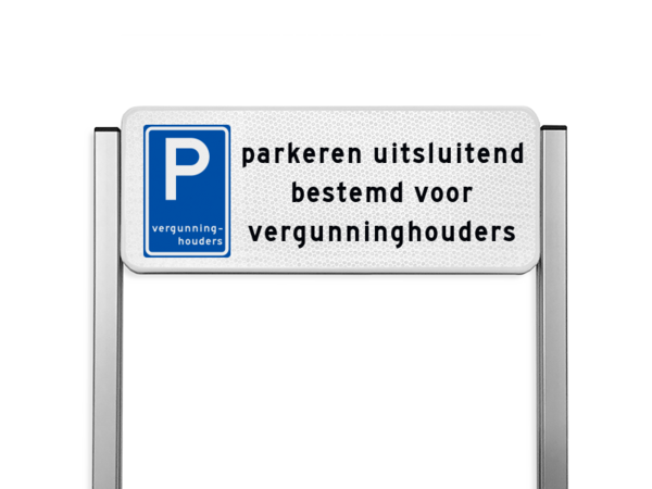 Parkeerplaatsbord unit type TS - Vergunninghouders parkeerplaats