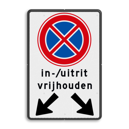 Verkeersbord RVV E2 + pictogram - Verbod stil te staan