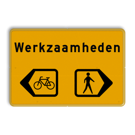 Omleidingsbord - Werkzaamheden fietsers/voetgangers