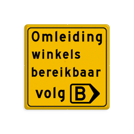 Omleidingsbord - Eigen tekst - volg route