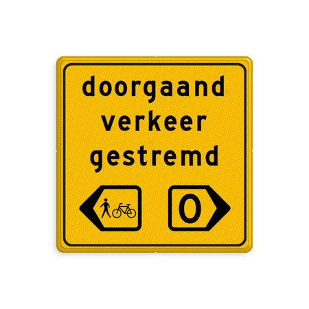 Omleidingsbord  - Werk in Uitvoering - eigen tekst volg 'X'