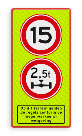 Verkeersbord A01 + C20 + ondertekst