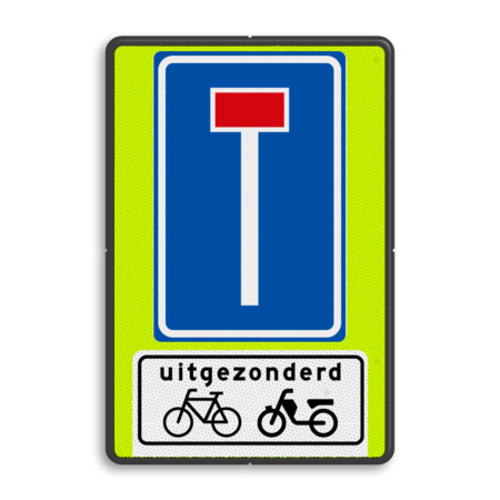 Verkeersbord RVV L08 - OB54 - Doodlopende weg met uitzondering