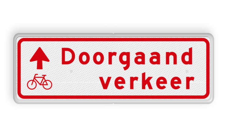 Verkeersbord RVV BW02b 600x200mm - Doorgaand verkeer