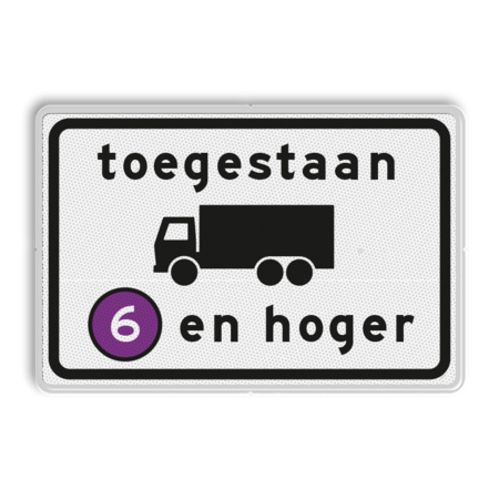 Verkeersbord RVV C22a5 - Onderbord - Milieuzone vrachtauto's