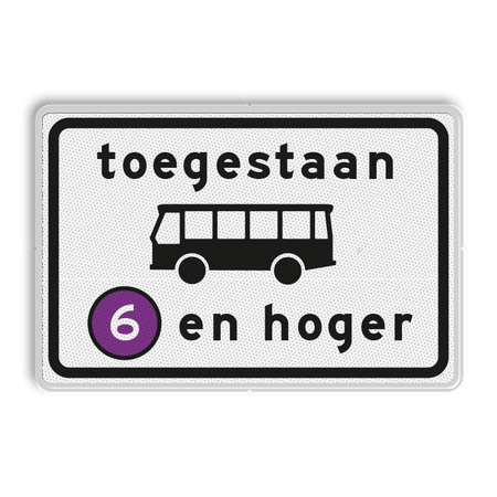 Verkeersbord RVV C22a7 - Onderbord - Milieuzone autobus