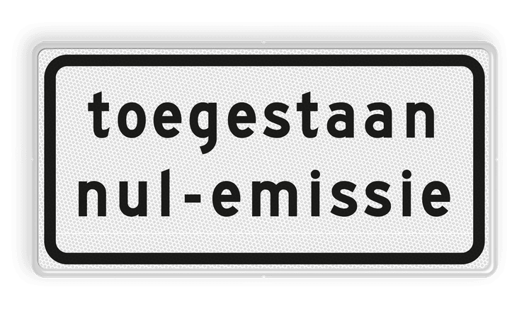 Verkeersbord RVV C22a9 - Onderbord - Milieuzone