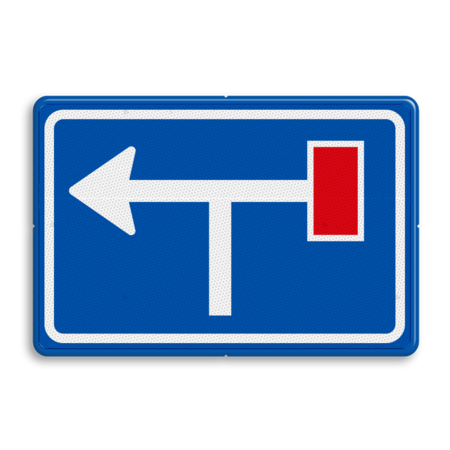 Verkeersbord RVV L09-1rt- Doodlopende weg - voorwaarschuwing