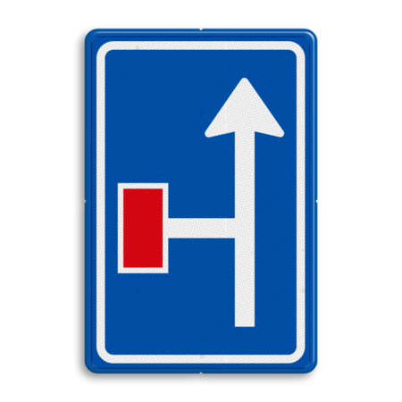 Verkeersbord RVV L09-2l - Doodlopende weg - voorwaarschuwing