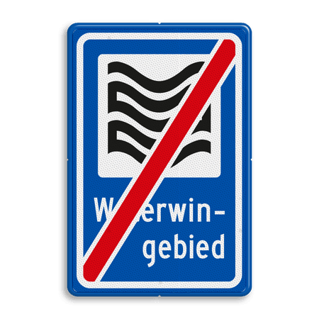 Verkeersbord RVV L304e - Waterwingebied - einde