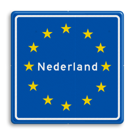 Verkeersbord RVV L403 - Grensbord Nederland