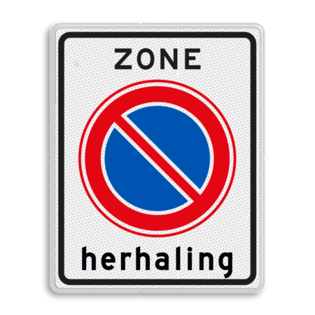 Verkeersbord RVV E01zbh - herhaling parkeerzone