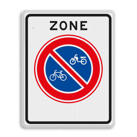 Verkeersbord RVV E03zb - parkeerverbod voor (brom-)fietsers