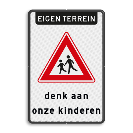 Verkeersbord RVV J21 denk aan kinderen