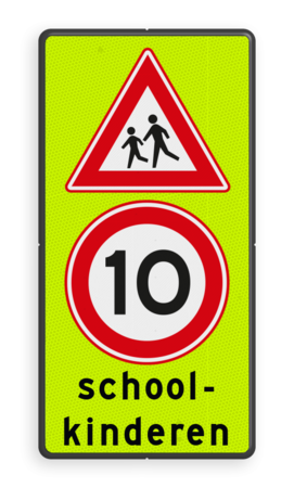 Verkeersbord RVV J21-A1-10 schoolkinderen
