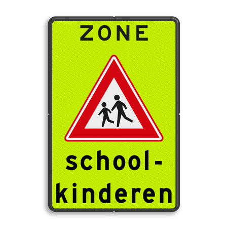 Verkeersbord Schoolzone J21 met tekst