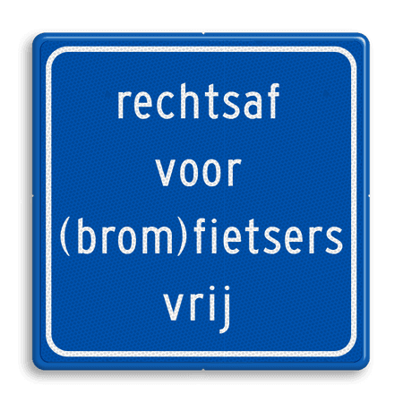 Verkeersbord RVV VR05 - rechtsaf vrij