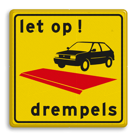 Verkeersbord OV0410  - let op drempels