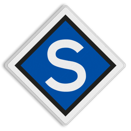 Stopbord E-tractie - RS 301a - 500x500 Reflecterend