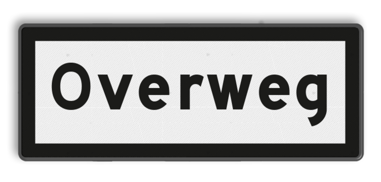 Snelheidsbord Overweg - RS 324 - 500x200mm - Reflecterend