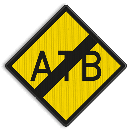 ATB-uitschakelbord - RS 329 - 500x500mm - Reflecterend