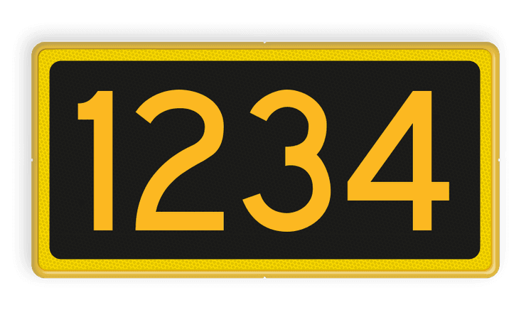 Seinnummerbord- RS - 400x200mm - Reflecterend