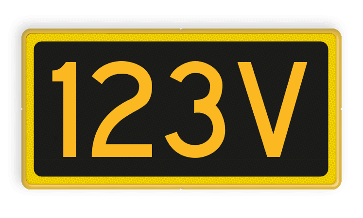 Seinnummerbord voorsein - RS - 400x200mm - Reflecterend