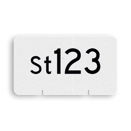 Wisselnummerbord St vlak dubbelzijdig - RS - 400x225mm - Reflecterend