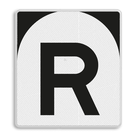 ‘R’-bord - RS 302 - 650x720mm - Reflecterend