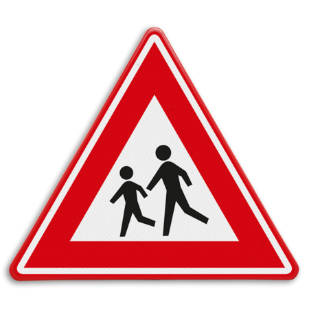 Verkeersbord RVV J21 - Vooraanduiding overstekende kinderen