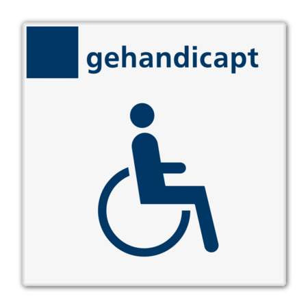 Bord services toilet gehandicapten - Reflecterend